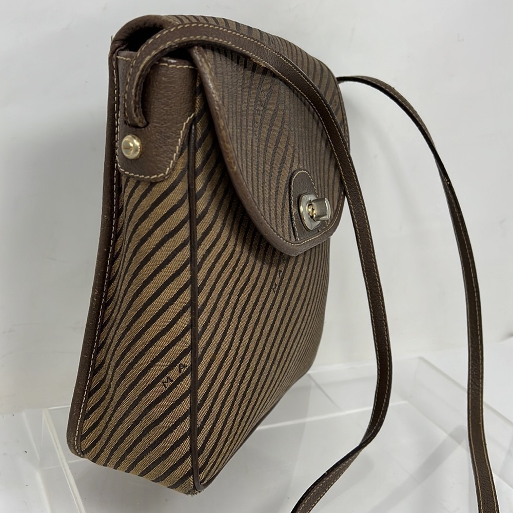 Mark Cross Canvas Logo’d Flap Turnlock Crossbody … - image 5